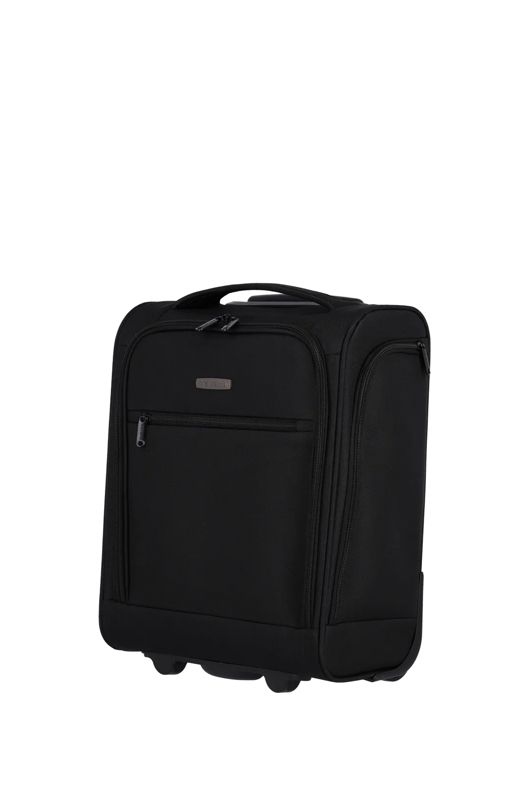 Ein travelite Koffer der Serie Cabin Schrägansicht Größe S 43cm in schwarz