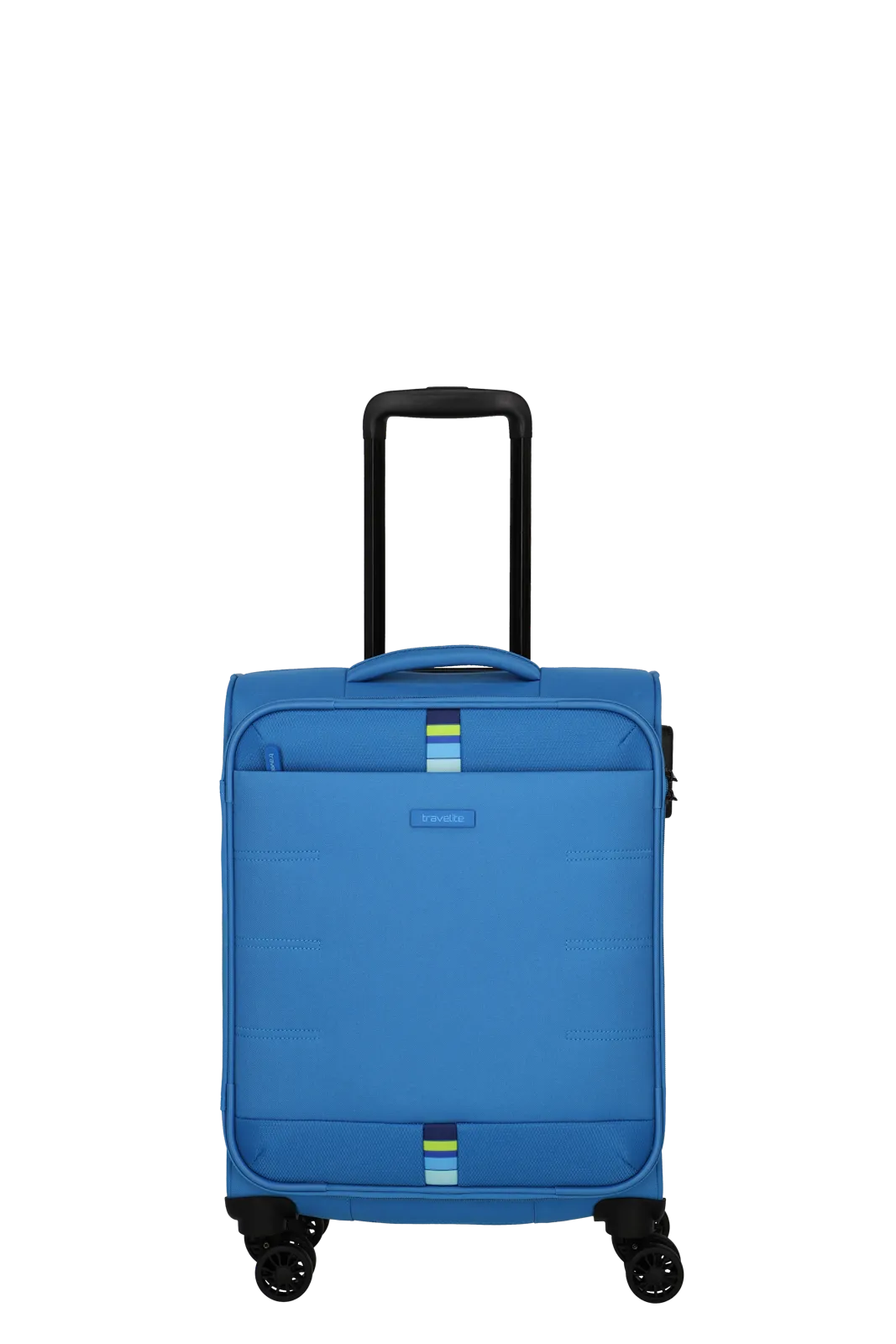 Ein travelite Koffer der Serie Rügen Frontansicht Größe S 55cm in blau