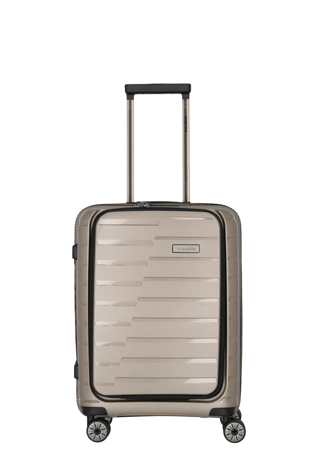 travelite Air Base Trolley S mit Vortasche in Champagner