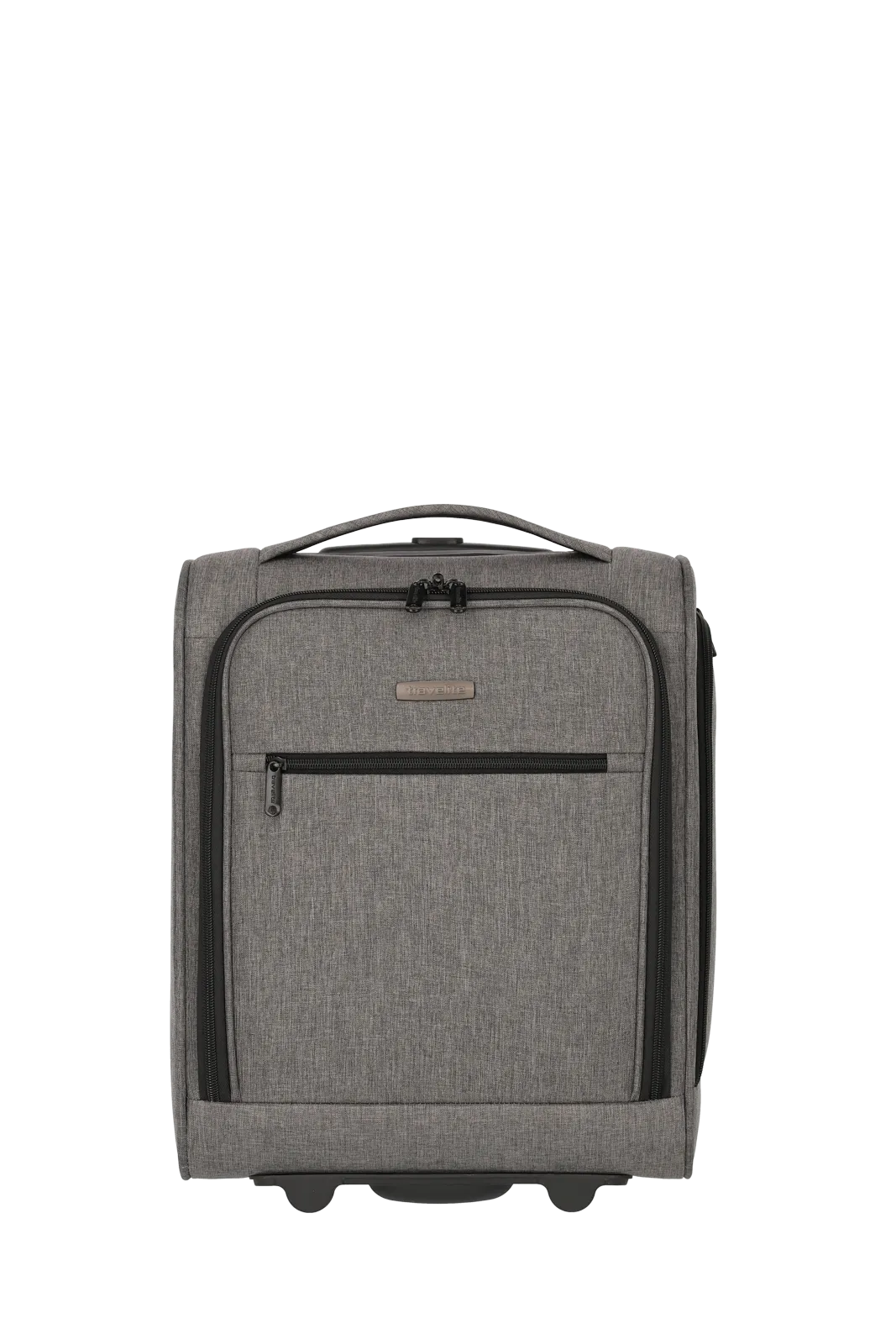 Ein travelite Koffer der Serie Cabin Frontansicht Größe S 43cm in grau melange