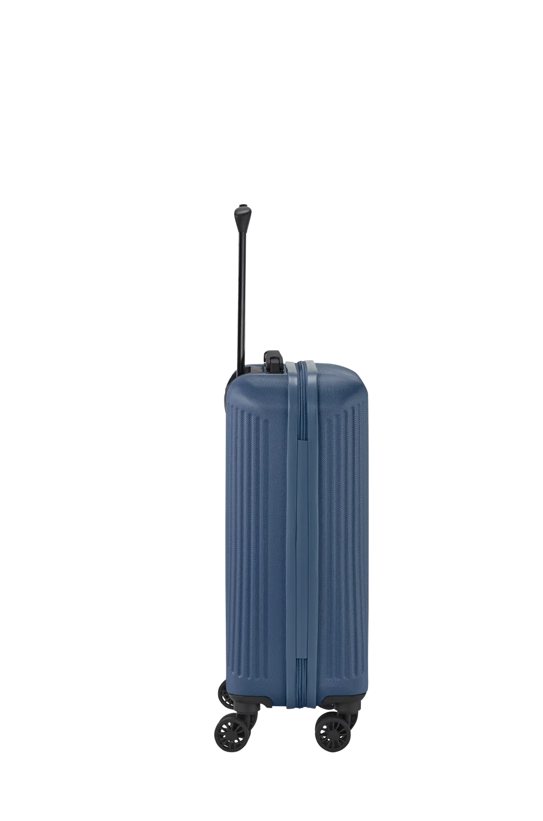 Ein travelite Koffer der Serie Bali Seitenansicht Größe S 55cm in blau