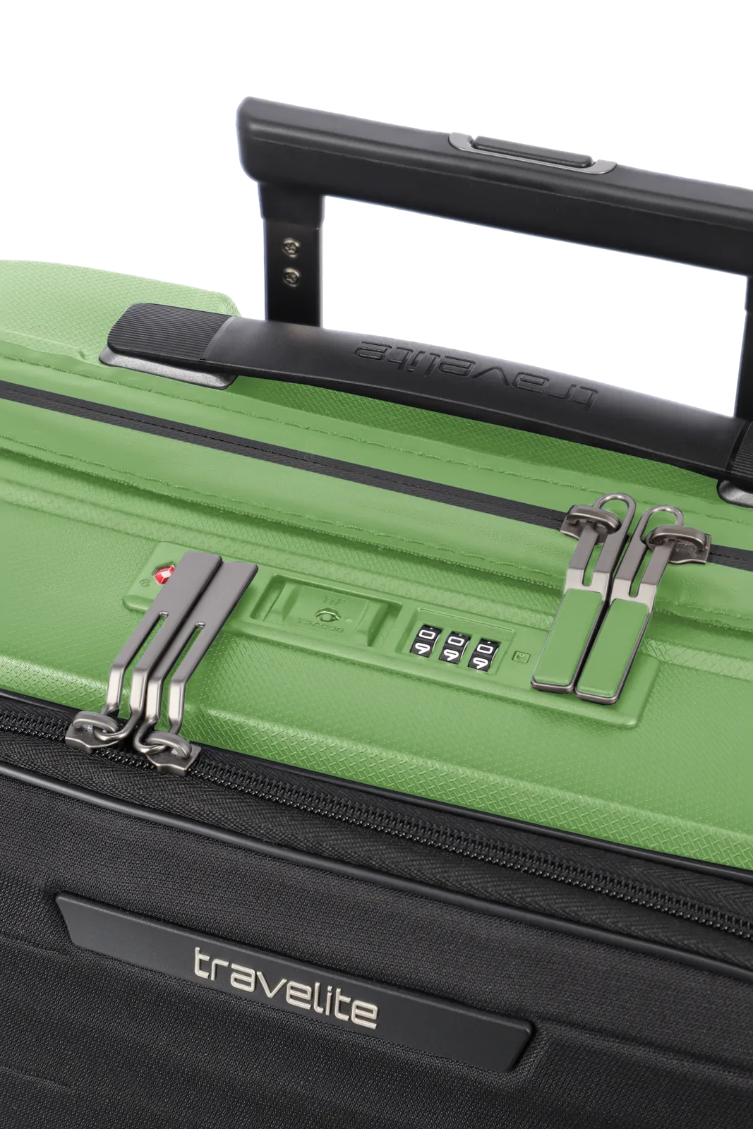 travelite Mooby Trolley S mit Vortasche in Gruen Ansicht von oben