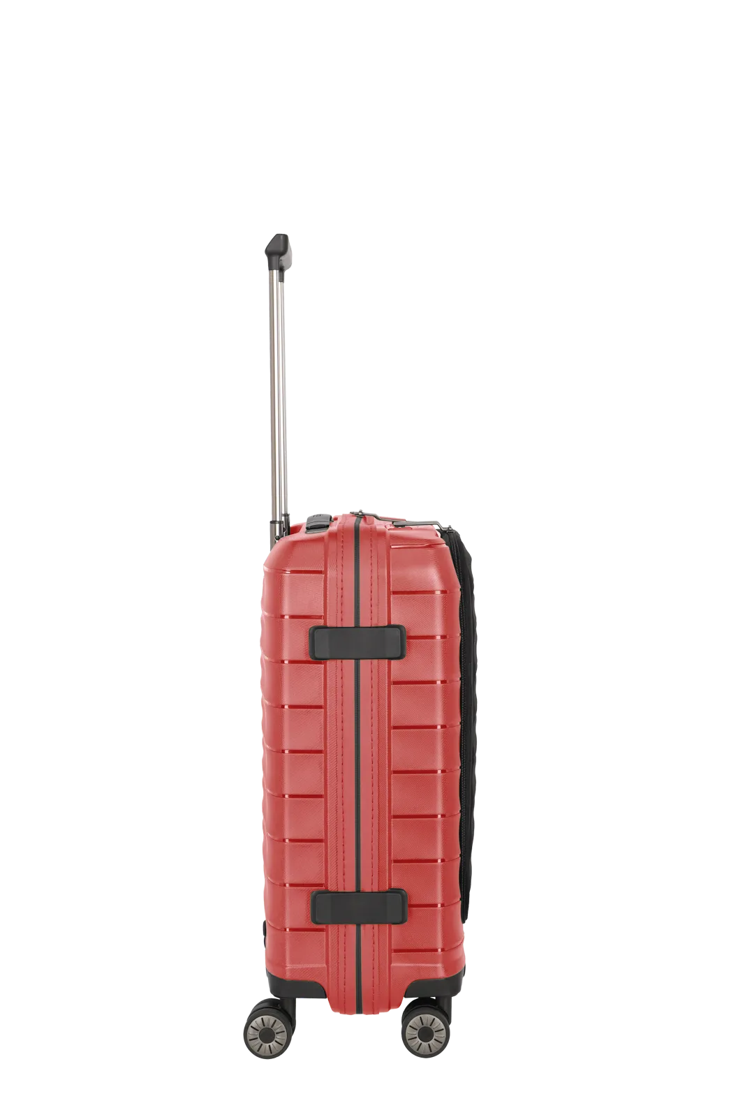 travelite Mooby Trolley S mit Vortasche in Rot Seitenansicht links