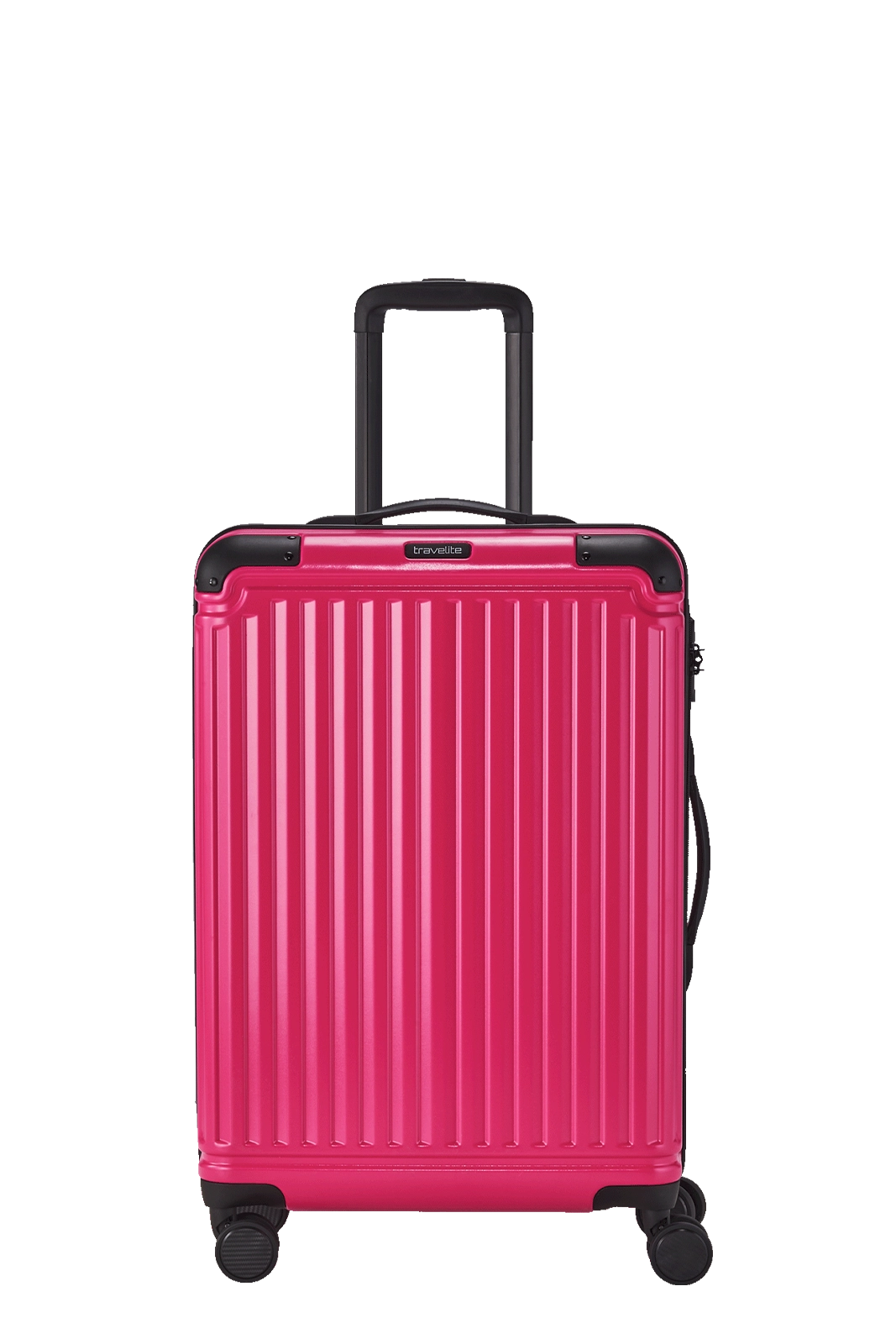 Ein travelite Koffer der Serie Cruise Frontansicht Gr. M 67cm in pink