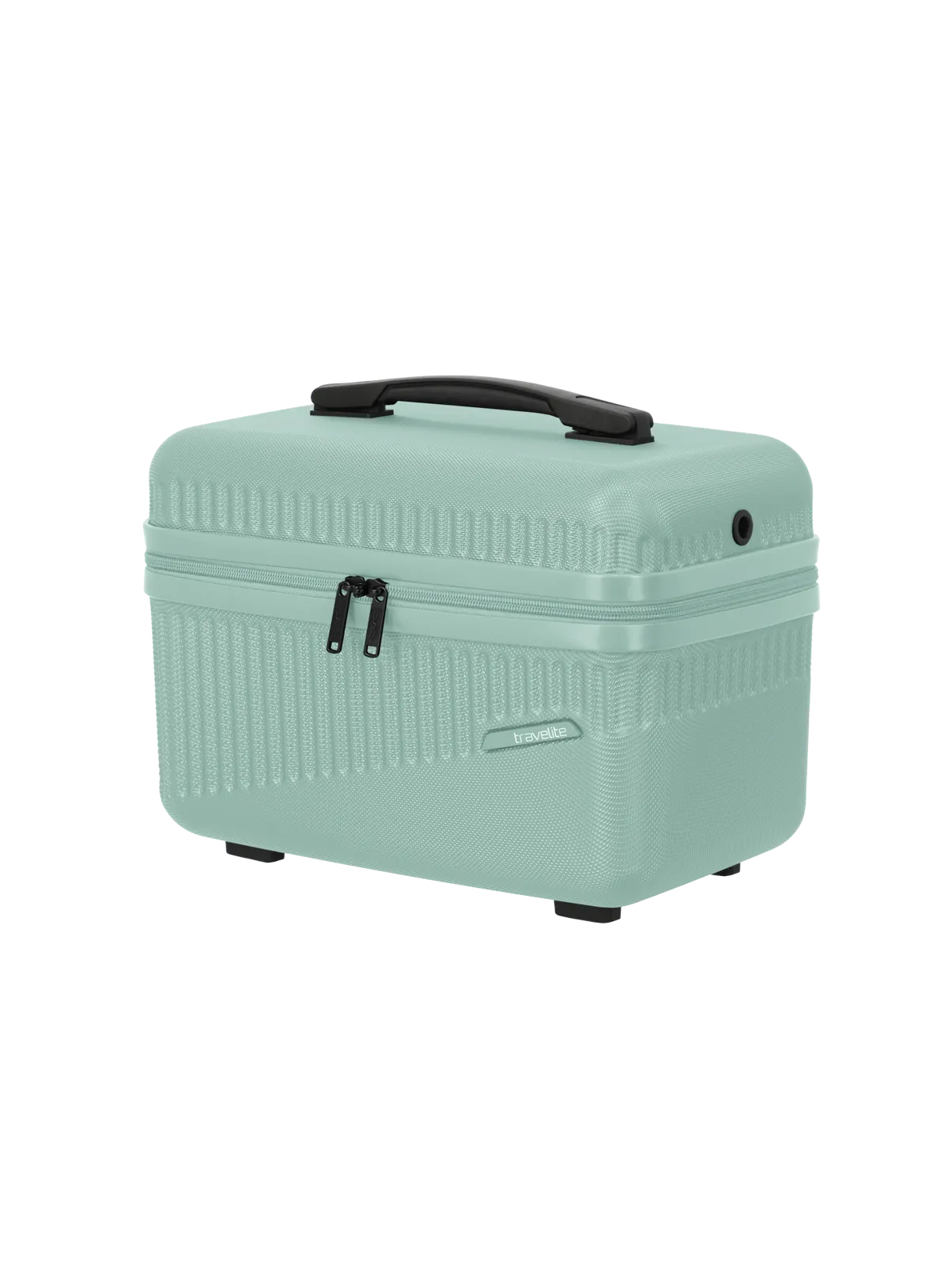 Ein travelite Beautycase der Serie Bali Schrägansicht in mint