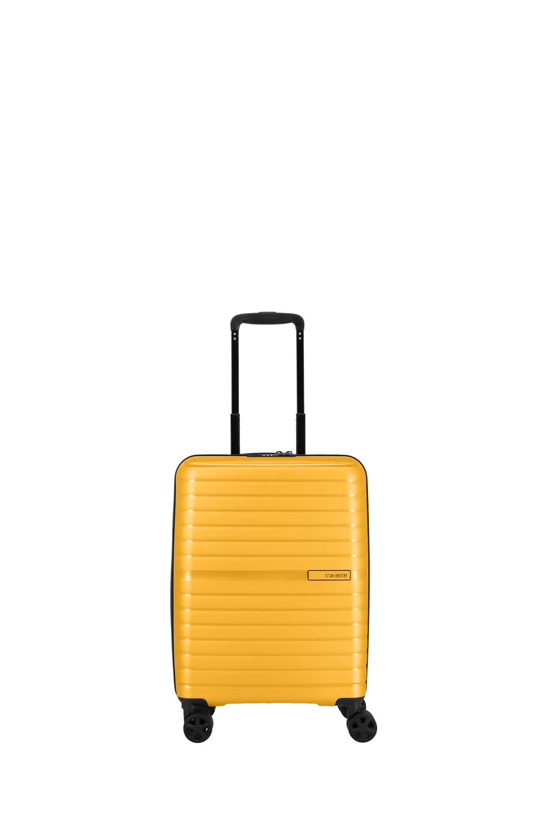 Ein travelite Trolley der Serie Trient Frontansicht Größe S in gelb