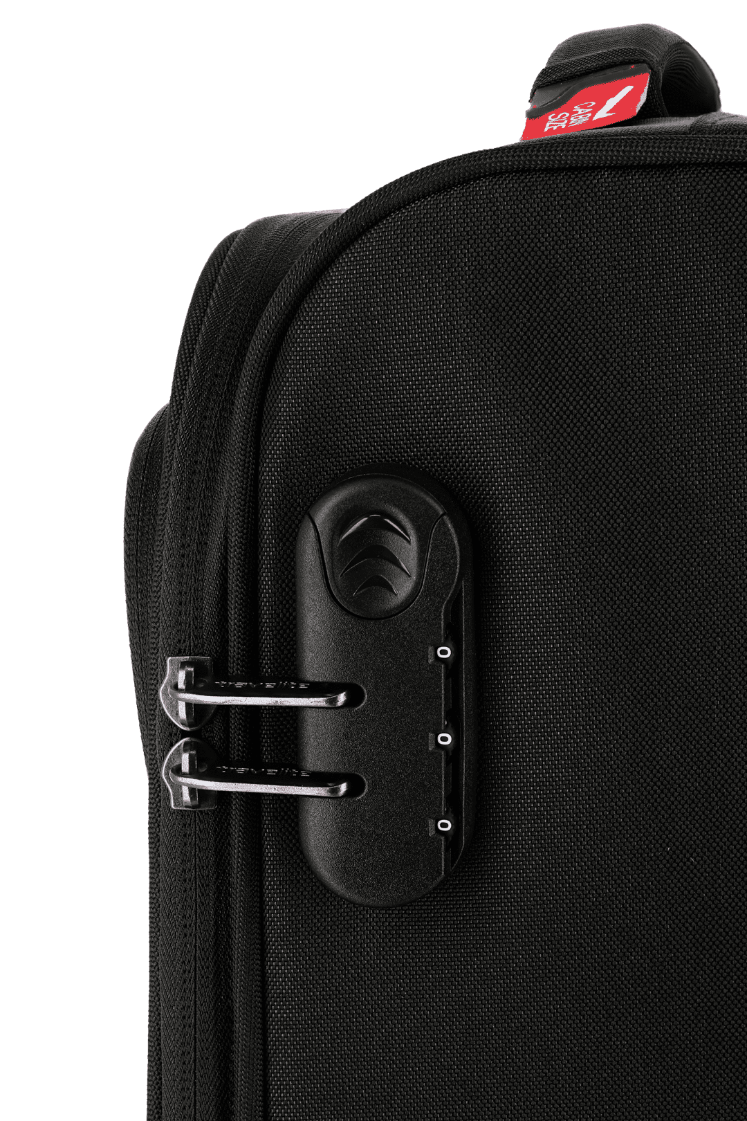 Ein travelite Koffer der Serie Cabin Detailansicht Größe S 55cm in schwarz