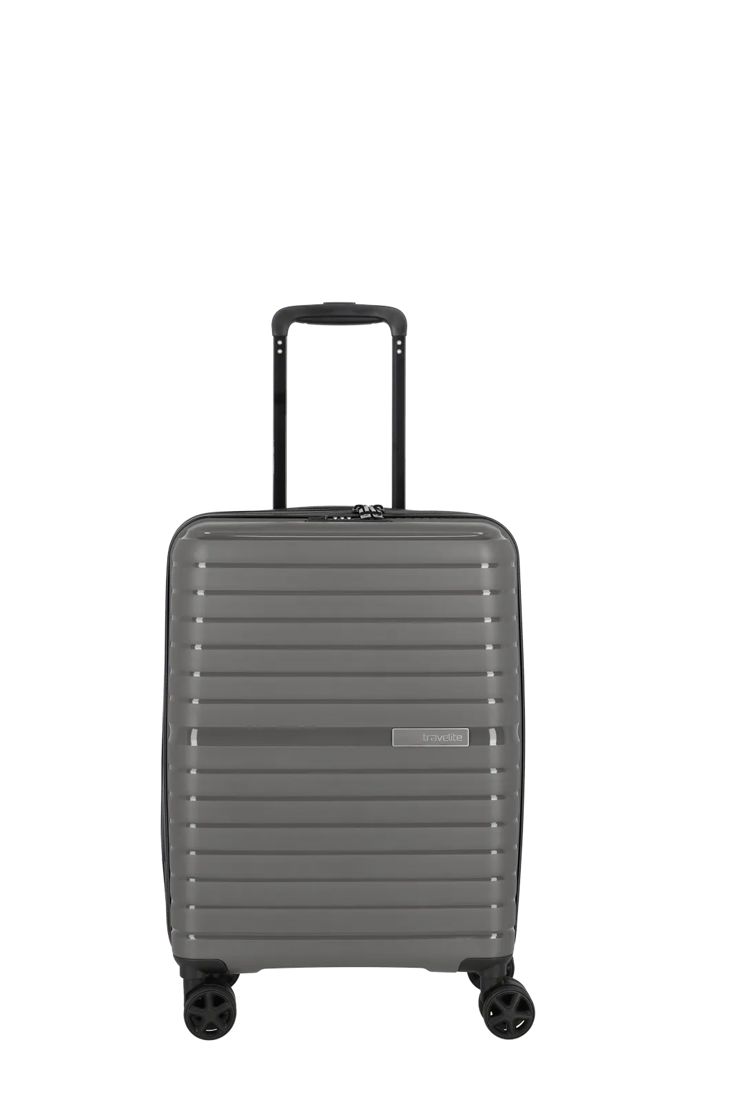 Ein travelite Koffer der Serie Trient Frontansicht Größe S 55cm in anthrazit
