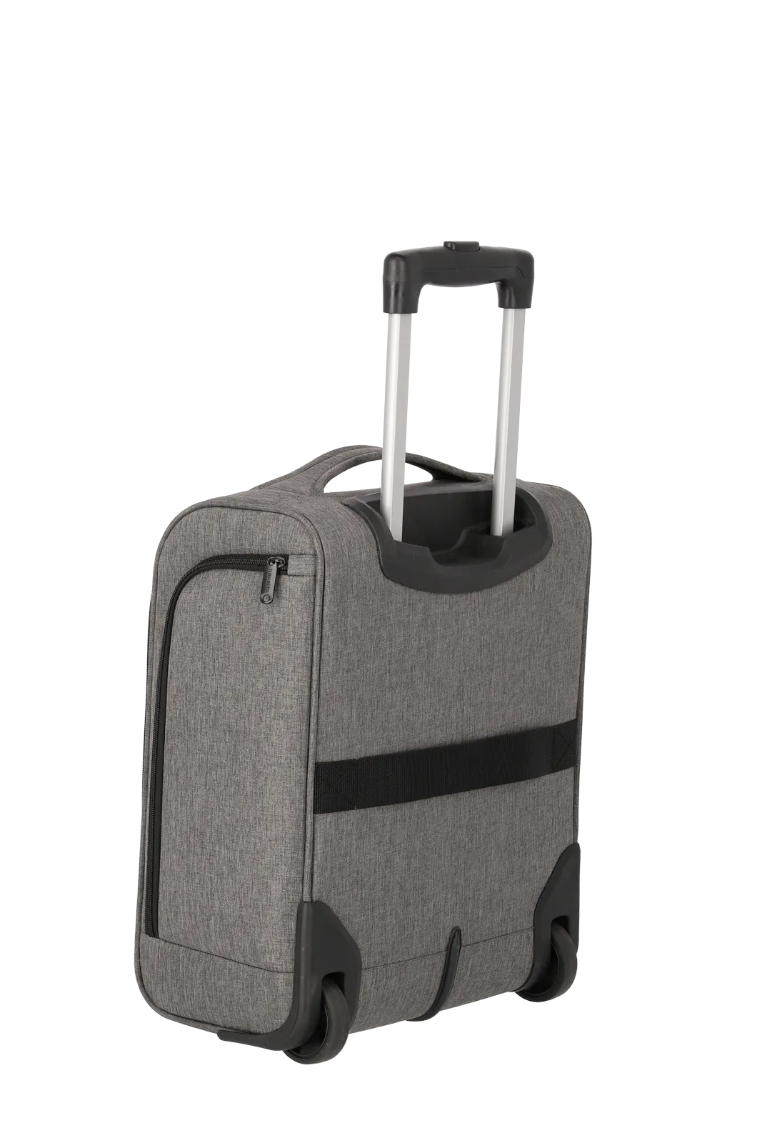 Ein travelite Koffer der Serie Cabin Rückansicht Größe S 43cm in grau melange