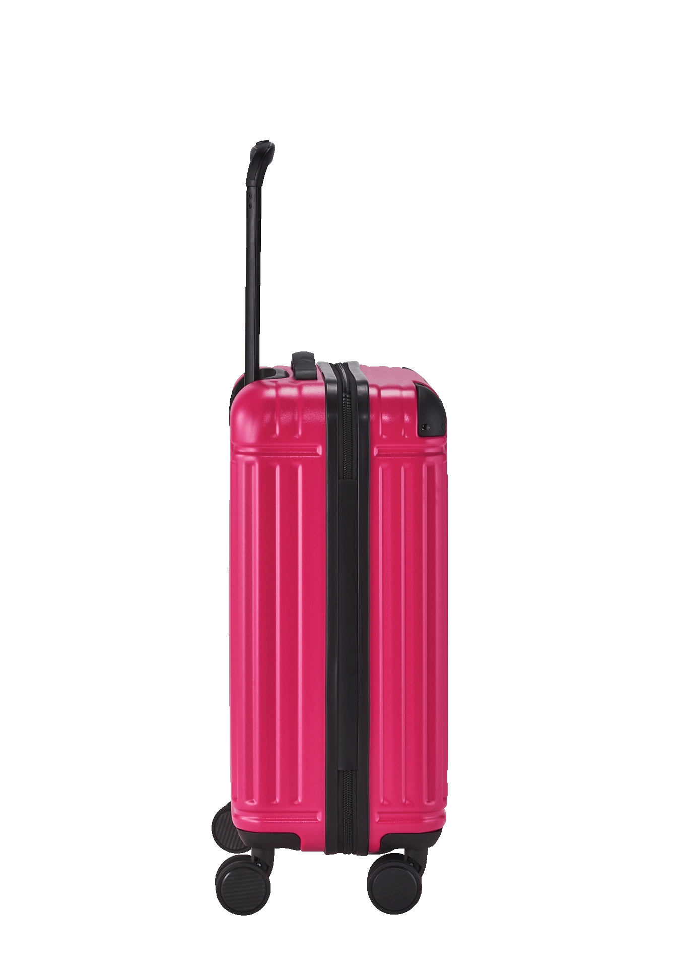 Ein travelite Koffer der Serie Cruise Größe S 55cm Seitenansicht in pink