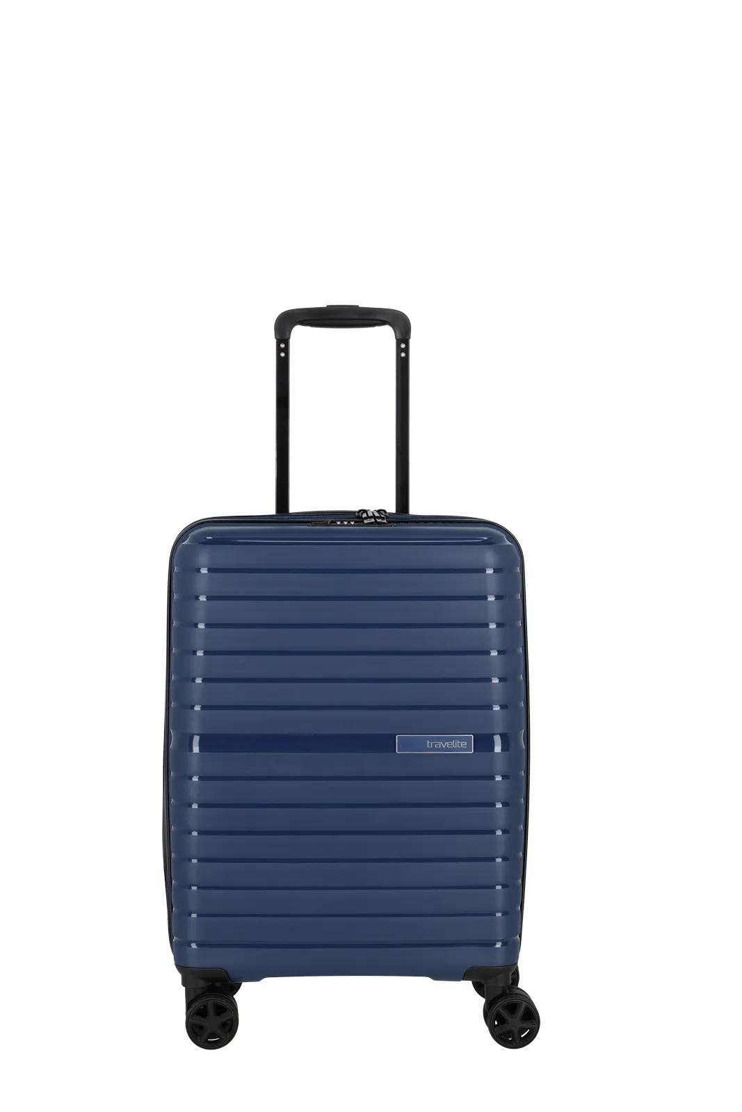 Ein travelite Koffer der Serie Trient Frontansicht Größe S 55cm in blau
