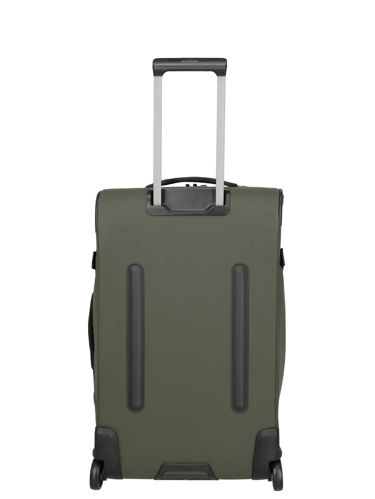 Eine travelite Rollenreisetasche der Serie Briize Größe M 67cm Rückansicht in khaki