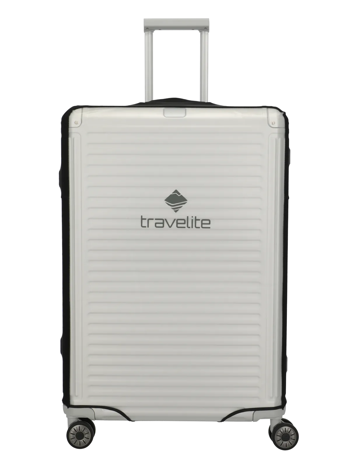 travelite Kofferhülle L Frontansicht in transparent