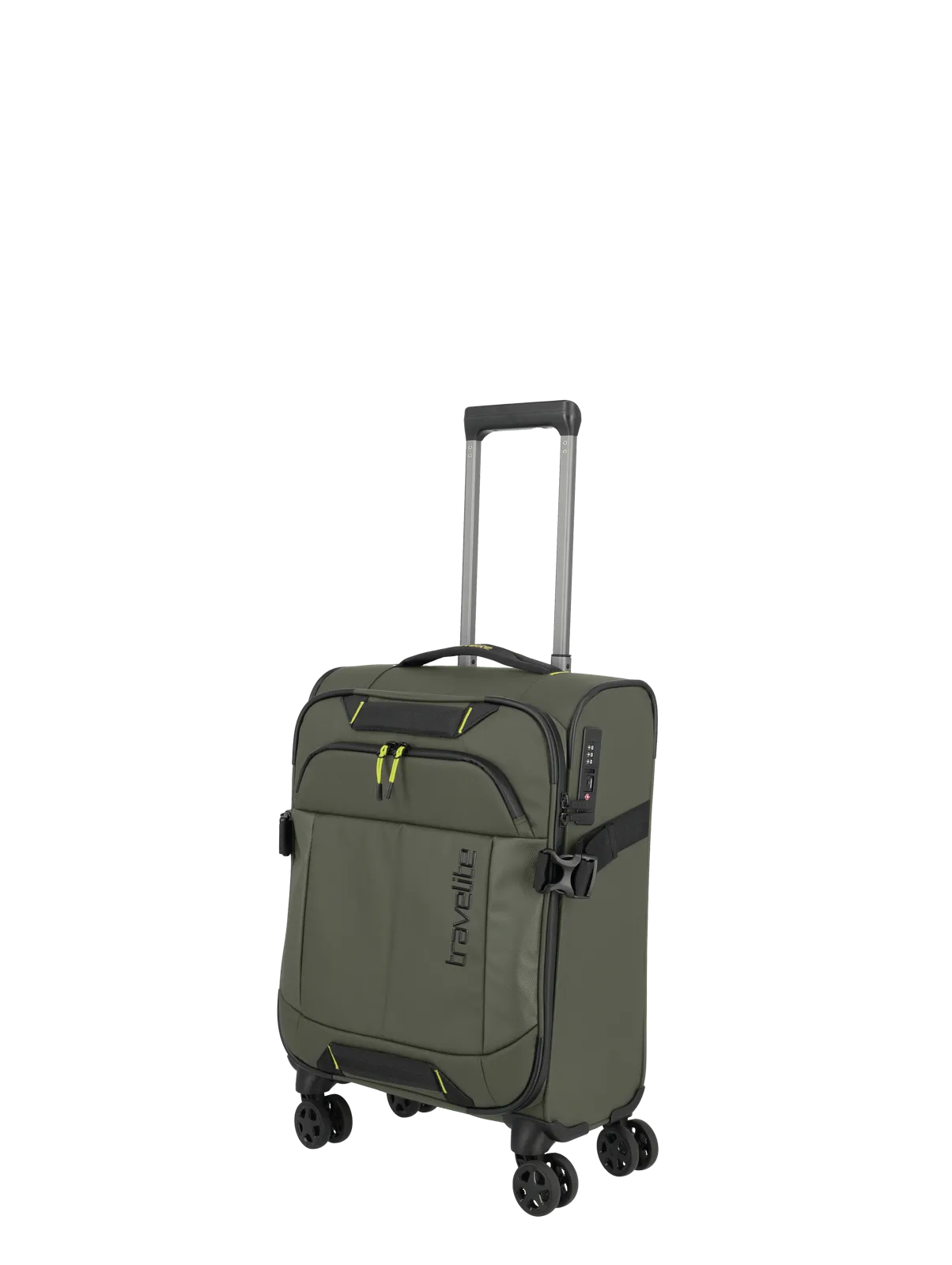 Ein travelite Koffer der Serie Briize Größe S 55cm Schrägansicht in khaki