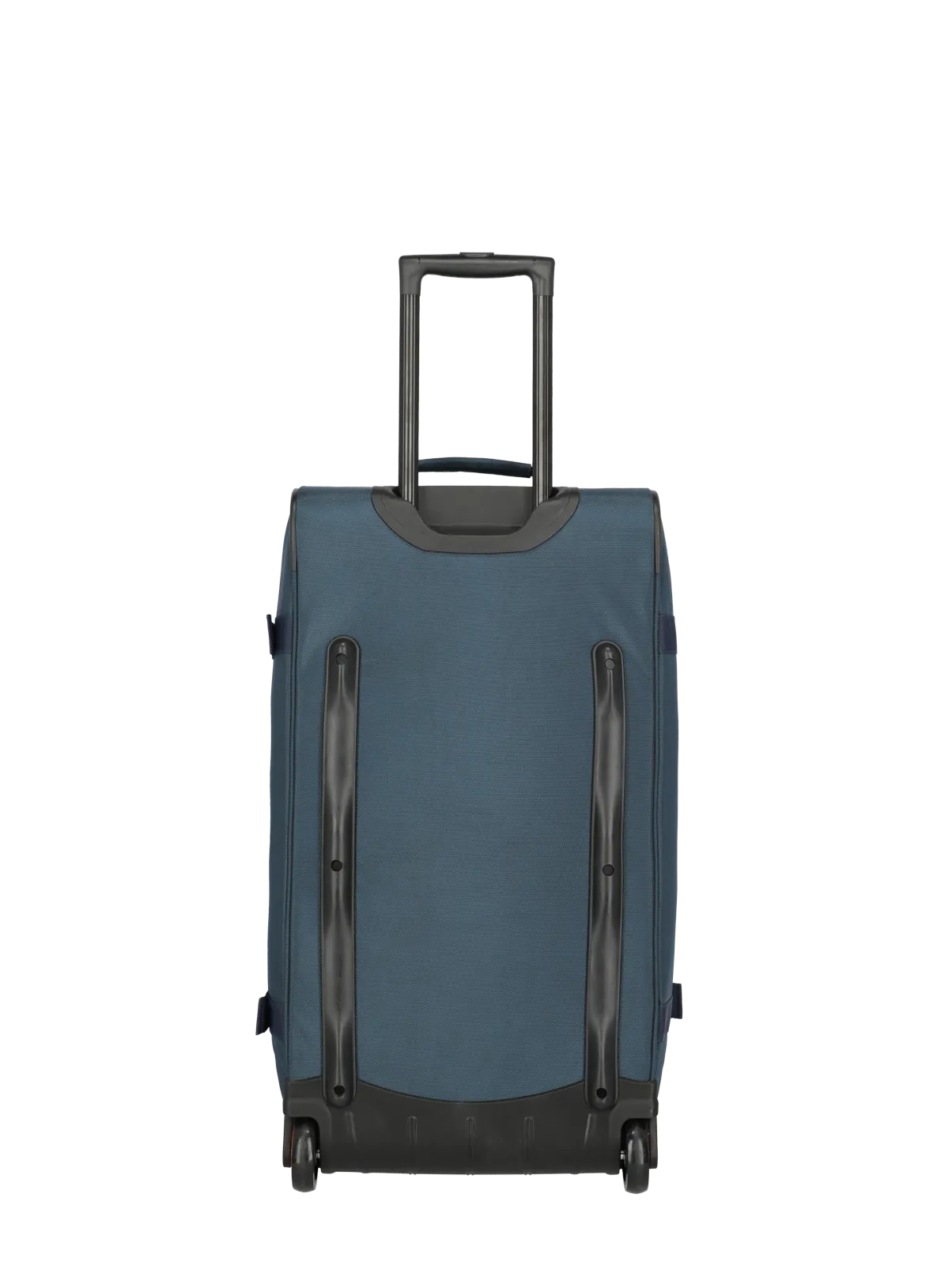 Eine travelite Rollenreisetasche der Serie Tarifa Rückansicht in blau