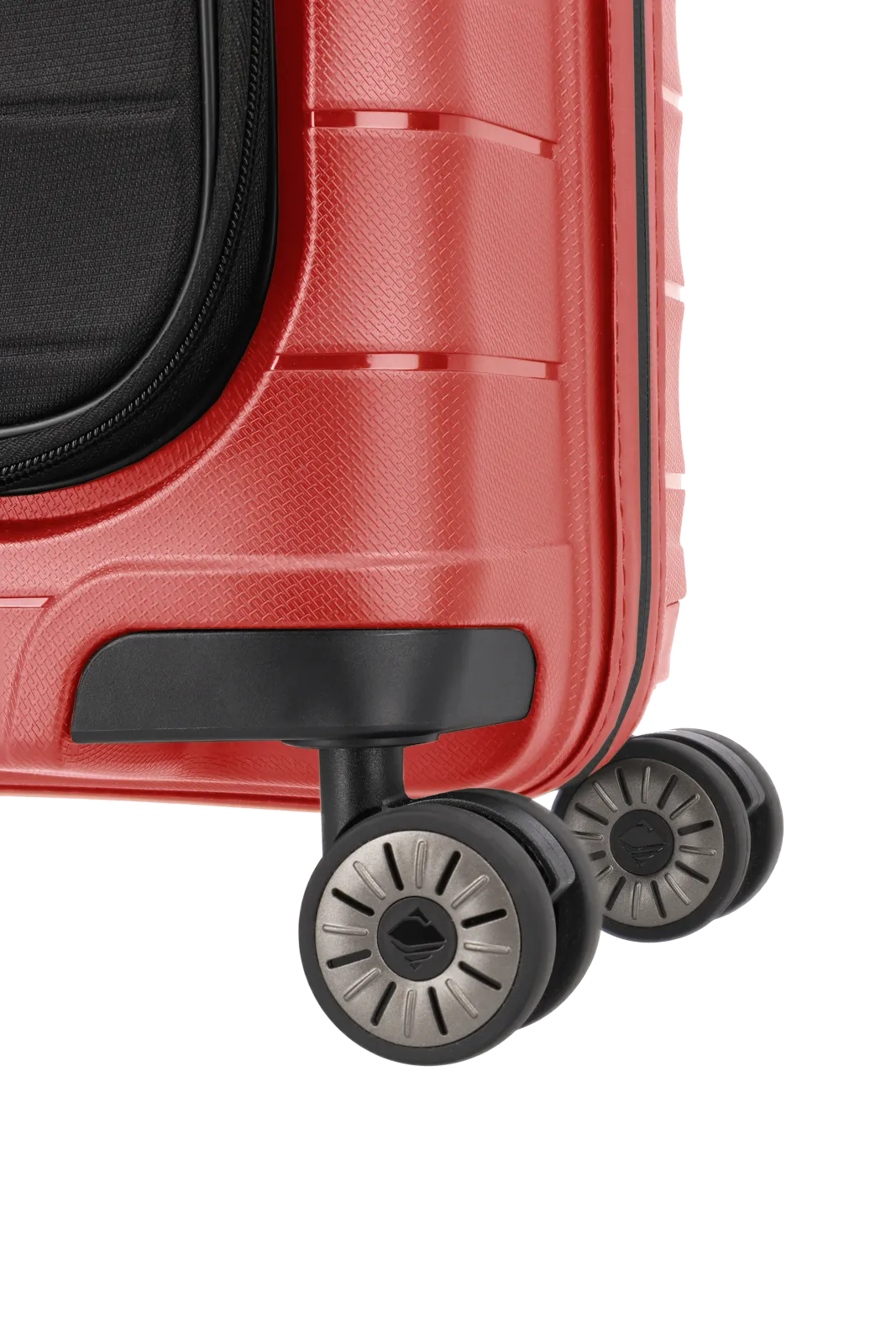 travelite Mooby Trolley S mit Vortasche in Rot Detailbild Rollen