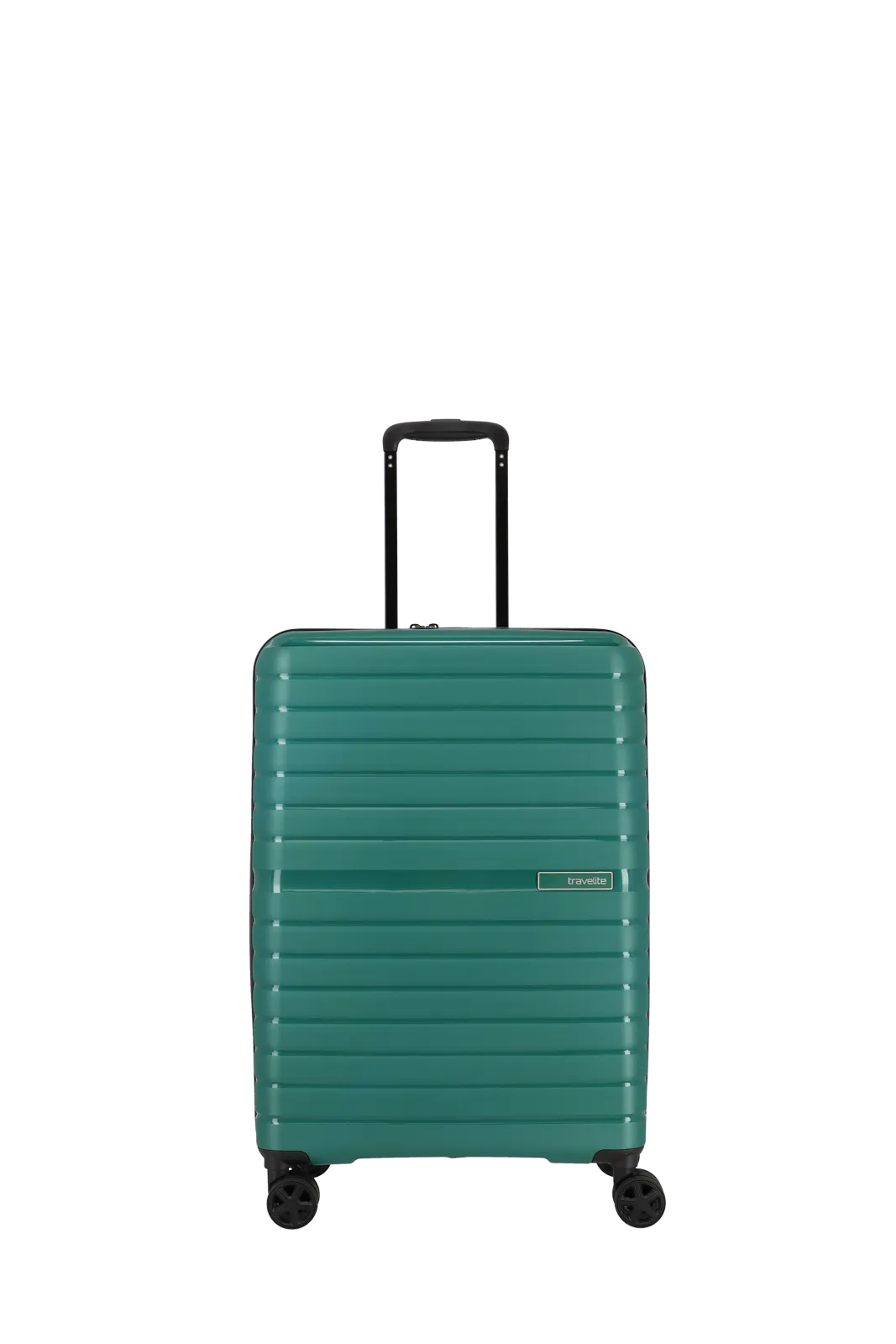 Ein travelite Koffer der Serie Trient Frontansicht Größe M in grün