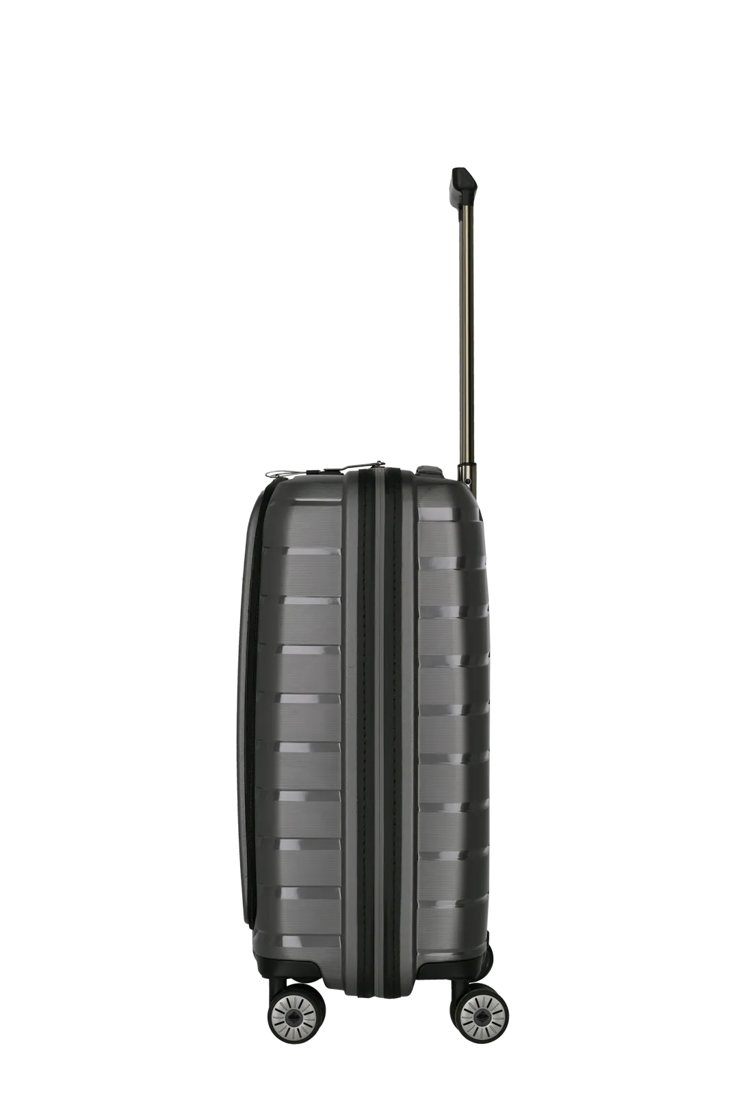 travelite AirBase Koffer von der Seite in anthrazit Größe S+