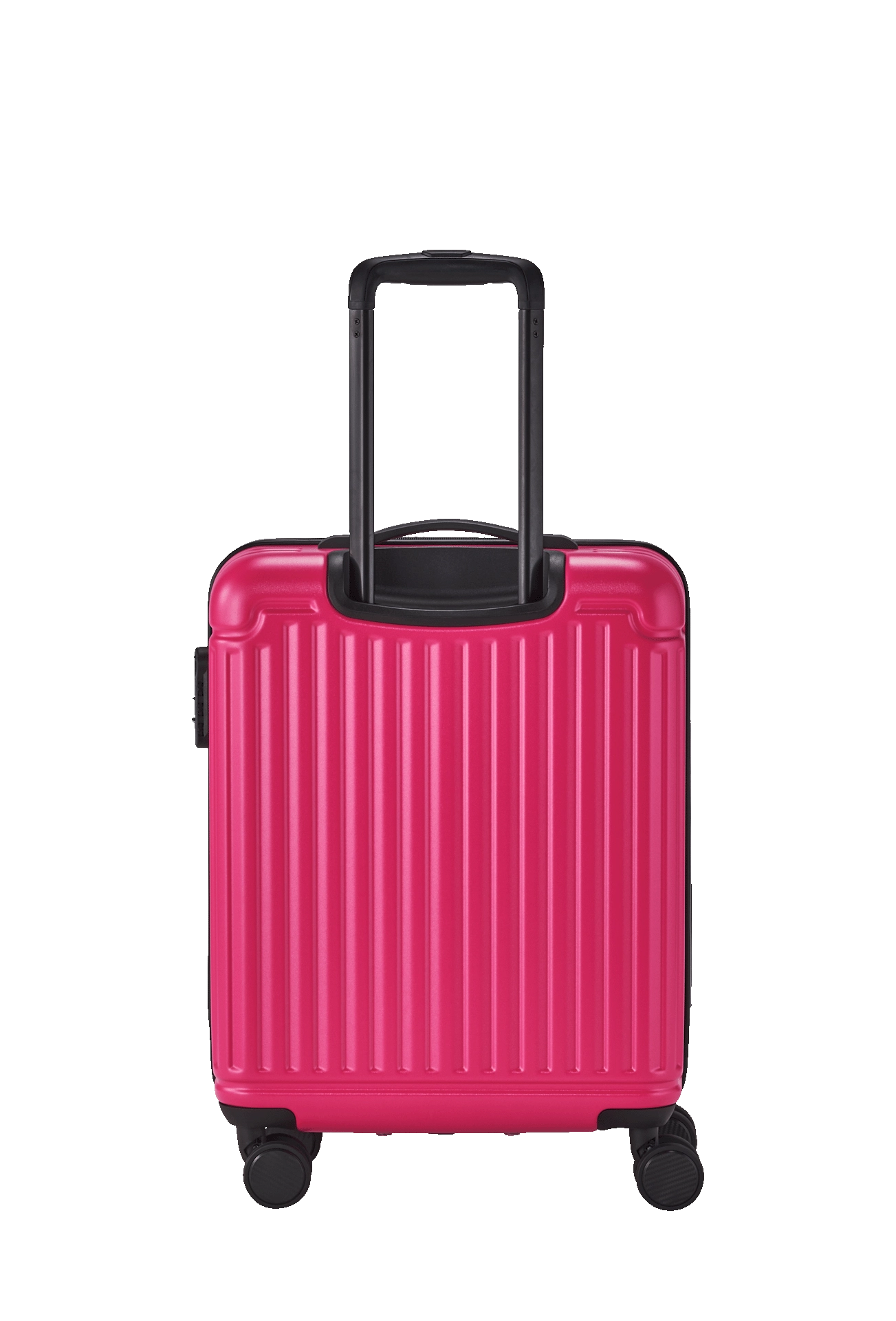 Ein travelite Koffer der Serie Cruise Größe S 55cm Rückansicht in pink