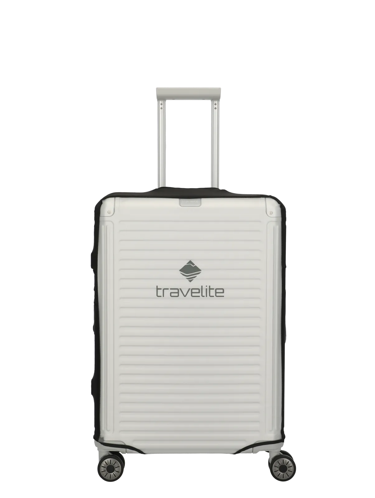 travelite Kofferhülle M Frontansicht in transparent