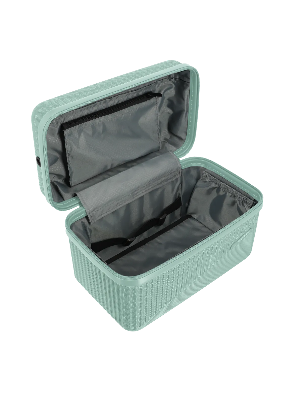 Ein travelite Beautycase der Serie Bali Innenansicht in mint