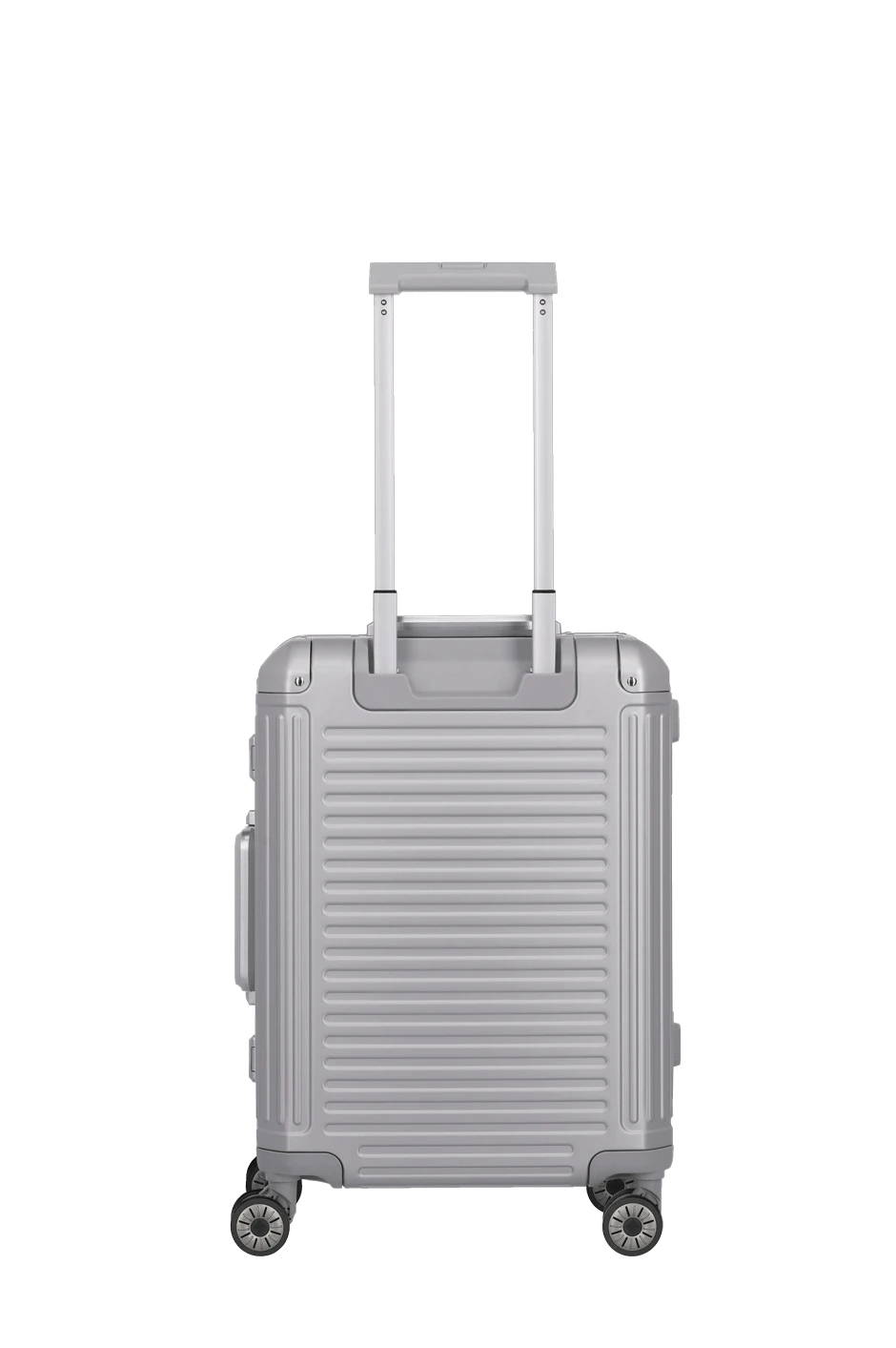 + s travelite suitcase silver Next pocket front - Aluminium size