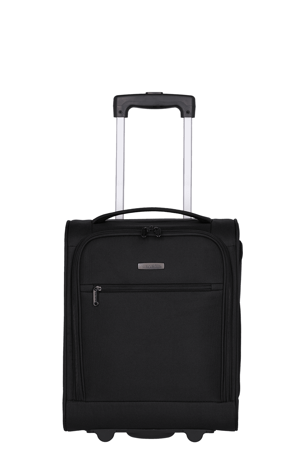 Ein travelite Koffer der Serie Cabin Frontansicht Größe S 43cm in schwarz