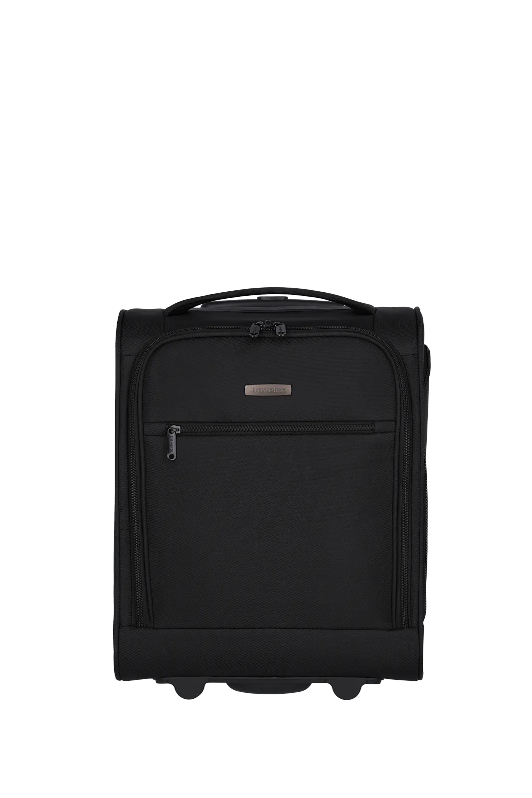 Ein travelite Koffer der Serie Cabin Frontansicht Größe S 43cm in schwarz