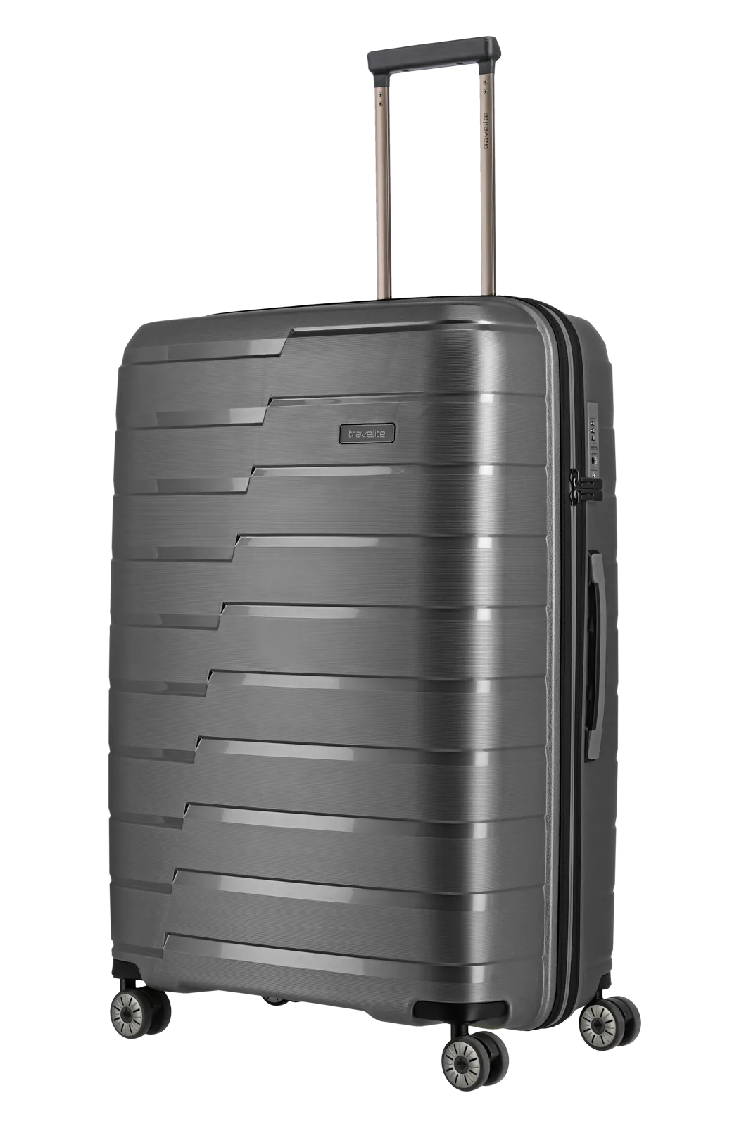 travelite AirBase Koffer Seitenansicht in anthrazit Größe L