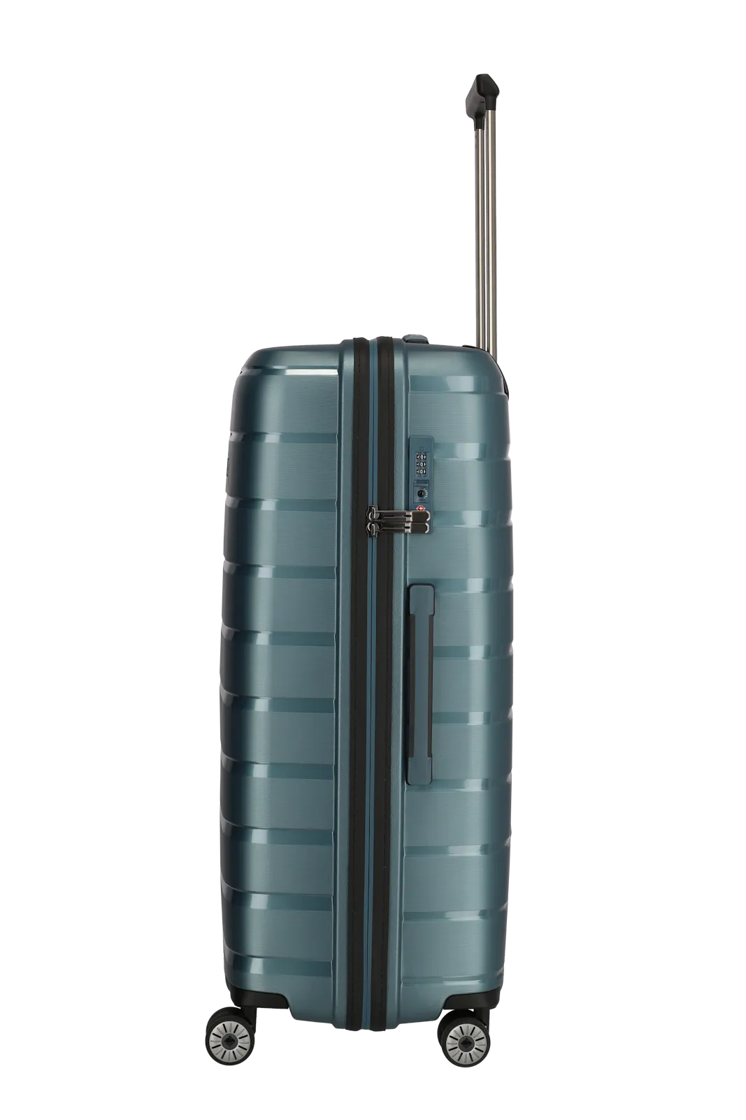 travelite AirBase Koffer von der Seite in blau Größe L